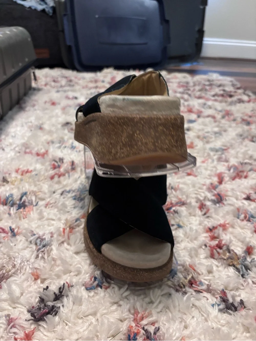Dansko Women’s Black Crisscross Platform Sandals Size 39